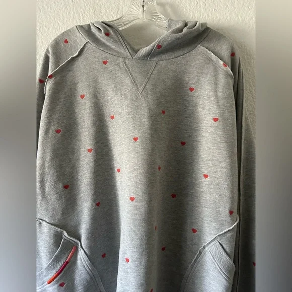 Sundance Heartsong Heart Embroidery Terry Knit Hoodie Sweatshirt XXL Cotton - Picture 2 of 10